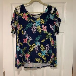 Westport cold shoulder floral top